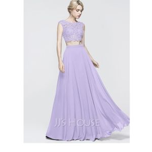 2 piece lilac chiffon jjs house prom dress